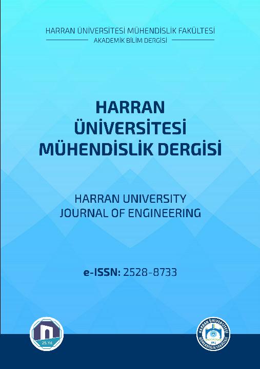 HARRAN ÜNİVERSİTESİ MÜHENDİSLİK DERGİSİ HARRAN UNIVERSITY JOURNAL of ENGINEERING e-issn: 2528-8733 (ONLINE) URL: http://dergipar.gov.