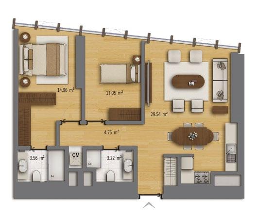 100,53 m 2 100,61 m 2 NET ALAN 67,02 m 2 NET ALAN 67,07 m 2 BRÜT