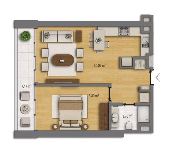 82,52 m 2 NET ALAN 55,02 m 2 BRÜT ALAN 65,68 m 2 GENEL BRÜT ALAN