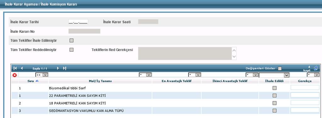 Birimi-Sarus HBYS-Satın Alma