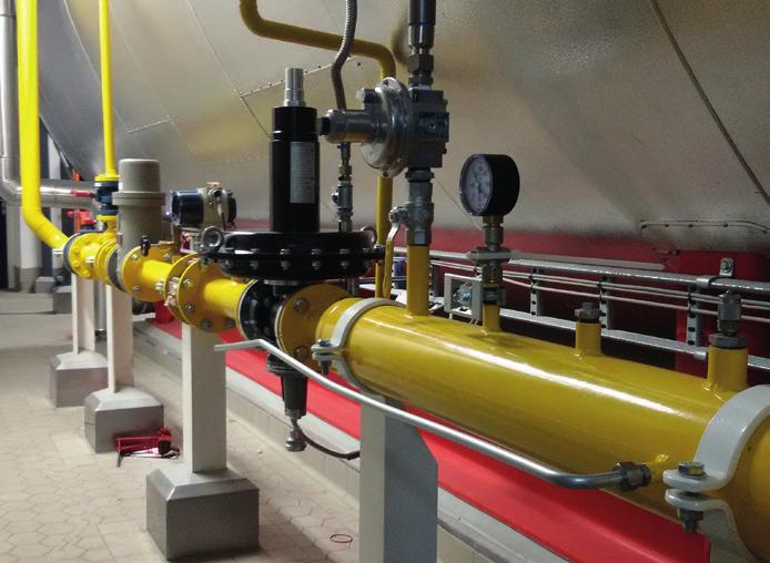 Orta basınç regülatörü FRM Medium pressure regulator FRM 7. Pulse hattı Pulse line 8. Güvenlik tahliye vanası SBV Safety blow-off valve SBV Proses ısıtma: Tuğla ocağı/u.s.a için ekipman.