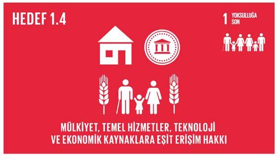 1 YOKSULLUĞA SON Yoksulluğun tüm biçimlerinin her yerde ortadan kaldırılması Günde 1,25 dolardan daha az bir parayla geçinen insanların sayısı şeklinde ölçülerek tanımlanan aşırı yoksulluğun 2030 a