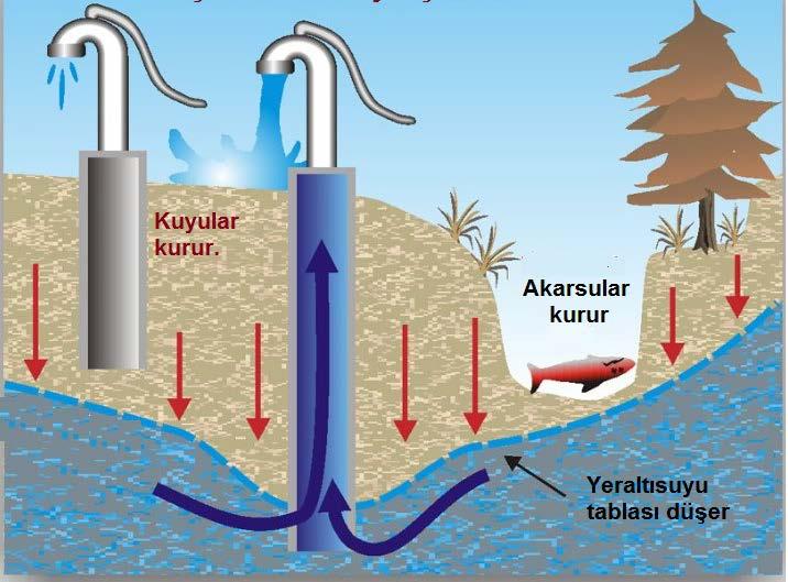 Denize yakın akielede deniz suyunun giişimi tehlikesi