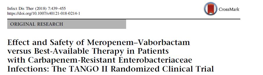 Çok merkezli RCT MER/VAB vs BAT( best available therapy) 77 hastanın 47 si konfirme CRE 22 BSI,