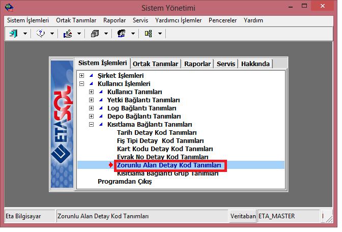 sağlayacak ve hata yapmasını engelleyecek bir özelliktir. Zorunlu Alan tanımlama özelliği ile kullanıcı, kart veya fişlerde bulunan bir alana belirlenen koşullara göre bilgi girmeye zorlanır.