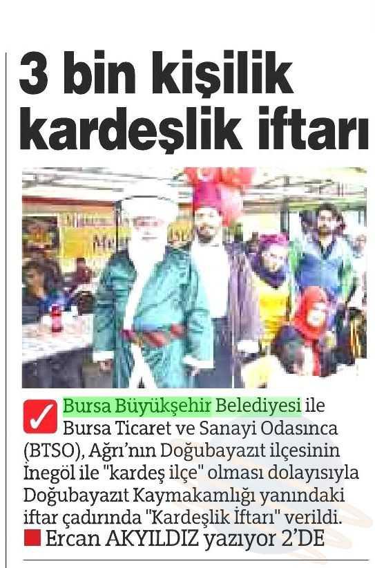 3 BIN KISILIK KARDESLIK IFTARI Yayın Adı : Bursa'da