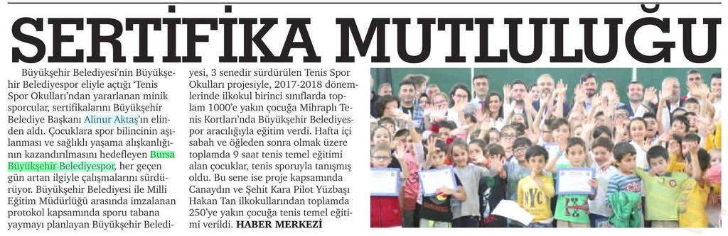 SERTIFIKA MUTLULUGU Yayın Adı : Sancak Gazetesi