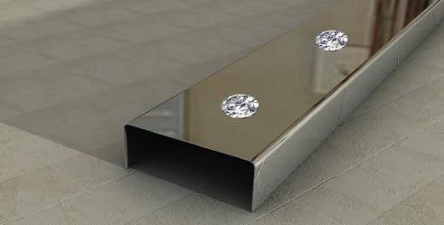 Stainless Steel Border Profiles 2.44 cm 2.