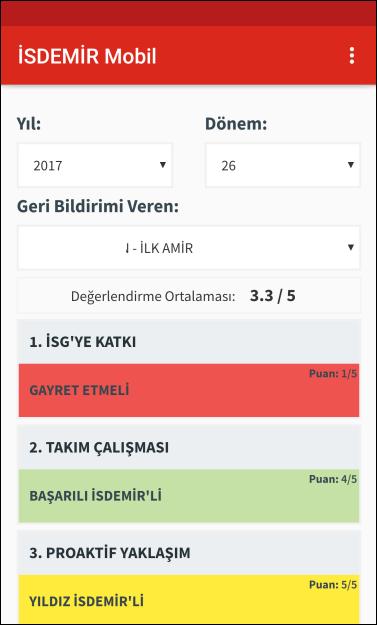 Aldığım Geri Bildirimleri Görüntüleme Alınan geri bildirimlere ana menüde bulunan