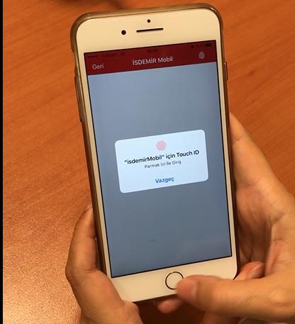 Mobil Uygulamaya Parmak İzi İle Giriş Eğer mobil cihazınız parmak izi ile girişi destekliyorsa ve tanımlamış iseniz, uygulamaya eklenen parmak izi