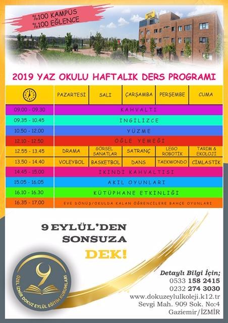 EĞİTİM PROGRAMIMIZ Ders programımız içerisinde öğrencilerimizin