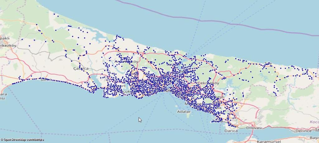 İETT Bus Transportation Durak sayısı: 13,000