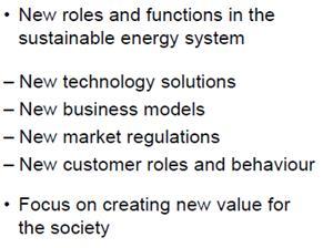 Yeni işletme modelleri Yeni piyasa düzenlemeleri Yeni müşteri rolleri ve davranışları Odak noktası: Toplum için yeni değer yaratma Sistem ve müşteri