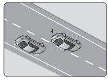 21. Şekildeki iki yönlü yolda, 1 numaralı geçilen araç sürücüsünün aşağıdakilerden hangisini yapması doğrudur? 22. Konvoy hâlinde yavaş seyreden araçların arasındaki mesafe ne kadar olmalıdır?
