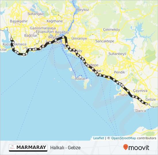 Varış yeri: Halkalı Gebze 43 durak Halkalı Mustafa Kemal Küçükçekmece Florya Florya Akvaryum Halkalı Gebze Güzergahı Saatleri: Pazartesi 06:00-22:00 Salı 06:00-22:00 Çarşamba 06:00-22:00 Perşembe