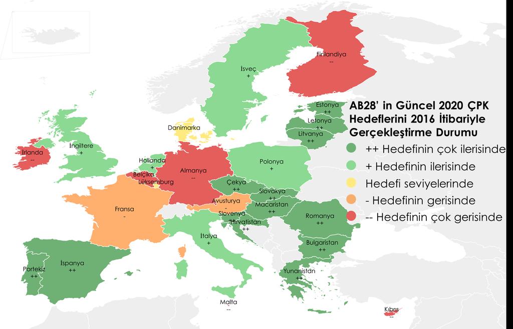 AB ÇPK Deneyimi Hedefinin çok gerisinde olanlar İrlanda