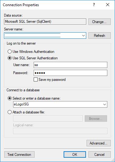 "Server Name" ksmna kurulumun yaplaca veritaban sunucusu girilir. Authentication olarak mutlaka SQL Server Authentication seçilmelidir.