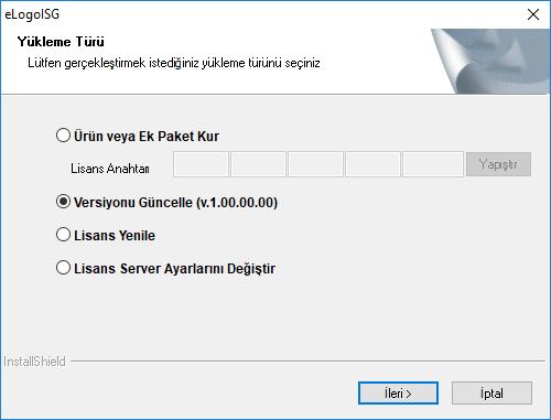 Lisans ilemleri tamamlandnda ise aadaki gibi elogo SG setup ekran otomatik olarak açlr ve kullancya "Tekrar Yükle" ve "Kaldr" seçenekleri gelir.