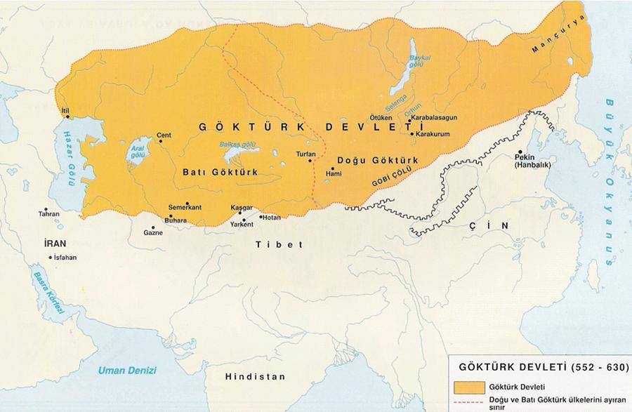 Gök Türkler (552-630) Bumin İstemi Kolo (553) Tardu (576-603): Döneminde bağımsızlığını Mu-Kan (553-572) ilan etti (682).
