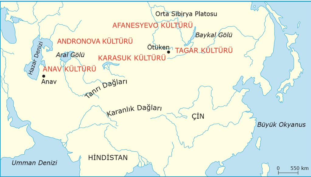 ORTA ASYA DAKİ KÜLTÜR MERKEZLERİ: Orta Asya da yapılan arkeolojik kazılar sonucunda yazıdan önceki döneme ait kültür merkezleri ortaya çıkarılmıştır.