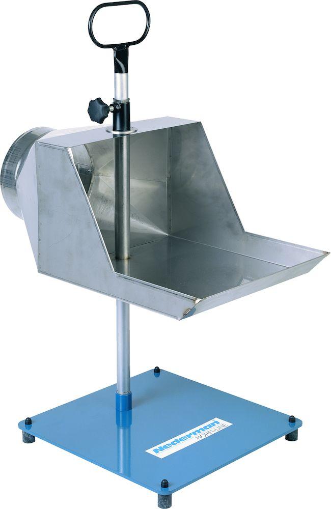 Height 0-600 mm, rotatable 20868361 Funnel on floor stand with