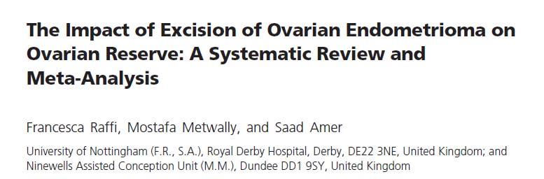 Endometrioma eksizyonunun ovarian rezerv testlerinden AMH de %40 a varan