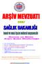 3473 SAYILI KANUN DEVLET ARŞĐV HĐZMETLERĐ HAKKINDA YÖNETMELĐK TESPĐT VE DEĞERLENDĐRME ÇALIŞMALARI DOSYA MUHTEVĐYATI DÖKÜM FORMU