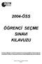 2004-ÖSS ÖÐRENCÝ SEÇME SINAVI KILAVUZU