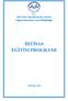 T.C. DİYANET İŞLERİ BAŞKANLIĞI Eğitim Hizmetleri Genel Müdürlüğü İHTİSAS EĞİTİM PROGRAMI