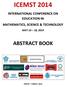 ICEMST 2014 INTERNATIONAL CONFERENCE ON EDUCATION IN MATHEMATICS, SCIENCE & TECHNOLOGY MAY