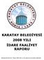 KARATAY BELEDİYESİ 2008 YILI İDARE FAALİYET RAPORU