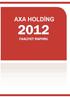 AXA HOLDİNG SERMAYE TABLOSU