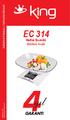 EC 314 Mutfak Baskülü Kitchen Scale