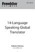 EST-7014. 14-Language Speaking Global Translator. Kullanıcı Kılavuzu. www.franklin.com