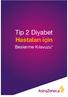 Tip 2 Diyabet Hastaları için. Beslenme Kılavuzu*