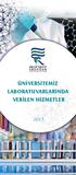 ÜNİVERSİTEMİZ LABORATUVARLARINDA VERİLEN HİZMETLER