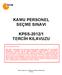 KAMU PERSONEL SEÇME SINAVI KPSS-2012/1 TERCİH KILAVUZU