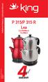 P 315/P 315 R Lea Çay Makinası Tea Maker
