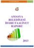 AMASYA BELEDİYESİ İDARE FAALİYET RAPORU