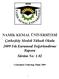 NAMIK KEMAL ÜNĐVERSĐTESĐ Çerkezköy Meslek Yüksek Okulu 2009 Yılı Kurumsal Değerlendirme Raporu Sürüm No: 1.02