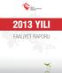 2013 YILI. FAALiYET RAPORU