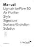 Manual Lightair IonFlow 50 Air Purifier Style Signature Surface/Evolution Solution