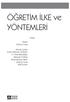 ÖĞRETİM İLKE ve YÖNTEMLERİ