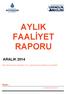 AYLIK FAALİYET RAPORU