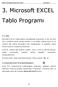 3. Microsoft EXCEL Tablo Programı