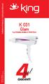 K 031 Glam Saç Kurutma Makinesi / Hair Dryer