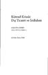 Kiiresel Krrzde. Dr$ Ticaret ve Istihdam MARION JANSEN ERIK VON UEXKULL. Qeviren: Burcu Hitit