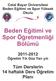 Beden Eğitimi ve Spor Öğretmenliği Bölümü