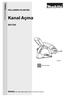 TÜRKÇE (Orijinal Talimatlar) KULLANMA KILAVUZU. Kanal Açma SG1250 ÇİFT YALITIMLI. ÖNEMLİ: Bu aleti kullanmadan önce, bu kılavuzu okuyun.