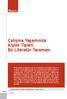 Çalışma Yaşamında Kişilik Tipleri: Bir Literatür Taraması